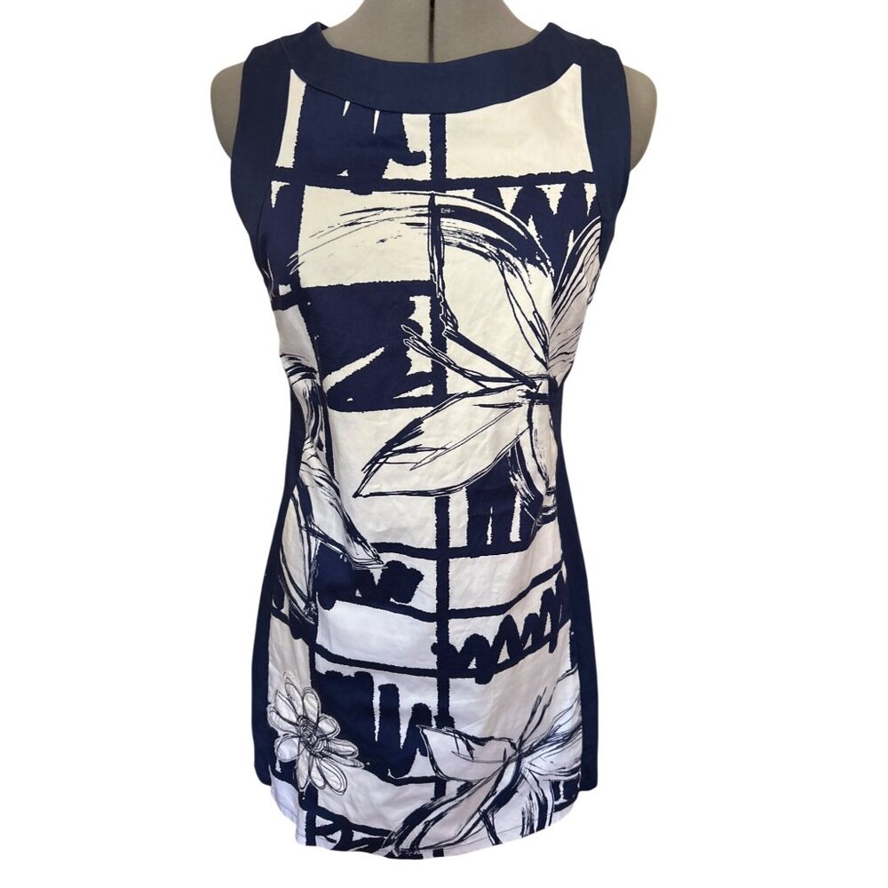 Desigual Womens Sleeveless Floral Print Dress With Rear Zipper Closure Size 38